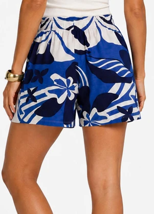 Infinita Cor - Short Feminino com Elástico no Cós Azul - INFINITA COR