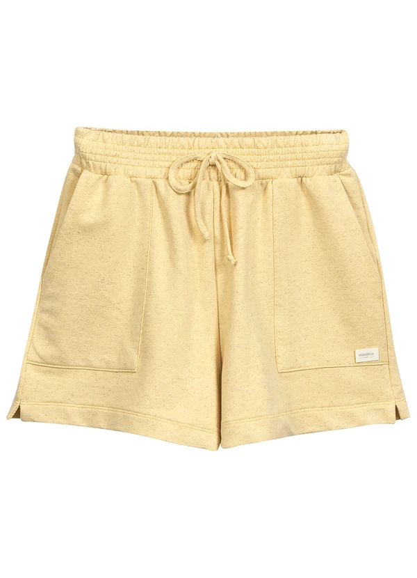 Marialícia - Short Feminino Comfy Amarelo