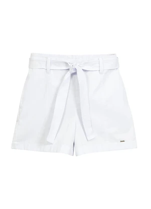 Marialícia - Short Feminino em Sarja Branco - MARIALÍCIA