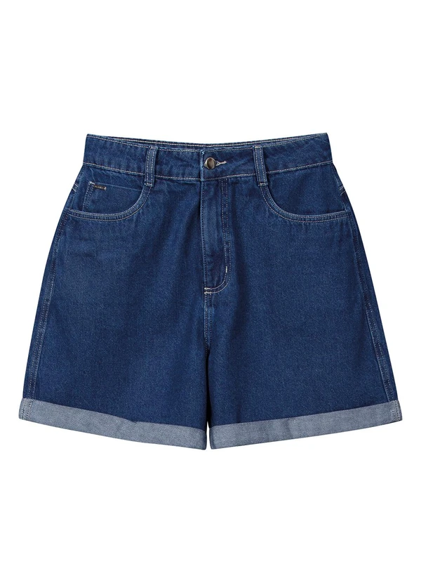 Marialícia - Short Feminino Jeans Azul 5