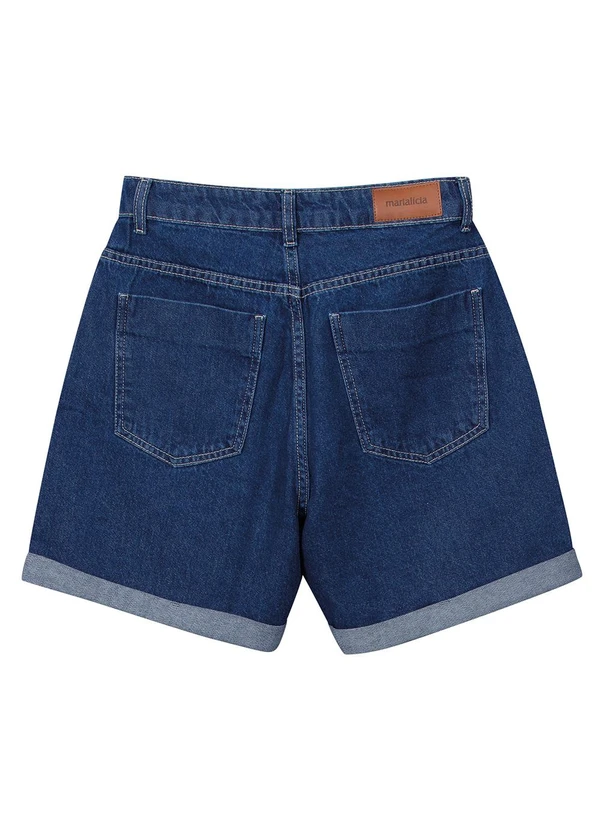 Marialícia - Short Feminino Jeans Azul 6