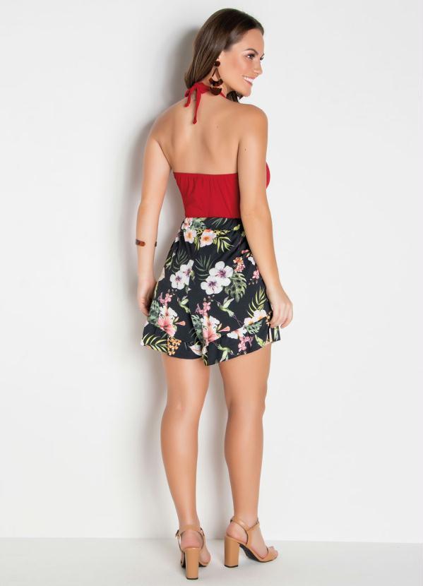 Outlet - Short Floral com Babadinho 4