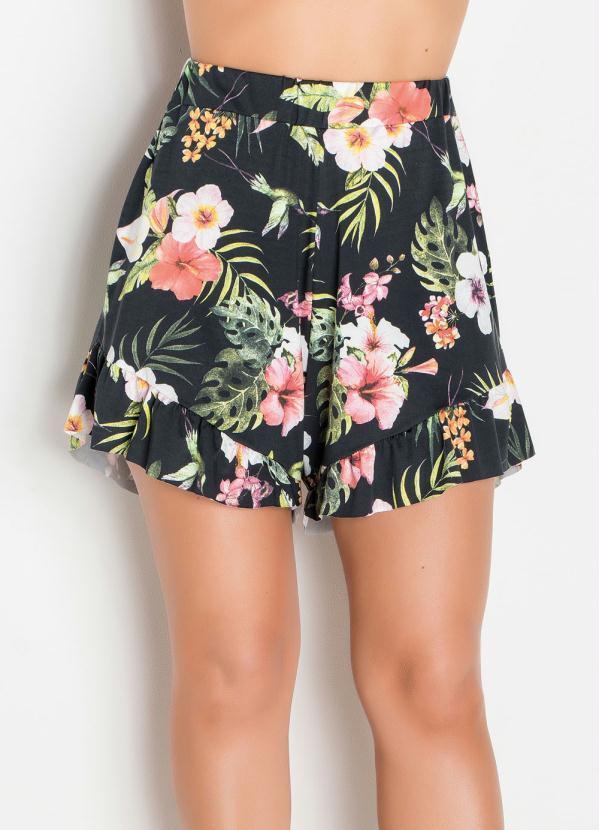 Outlet - Short Floral com Babadinho 5