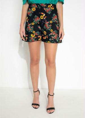 Short (Floral) com Babados na Barra