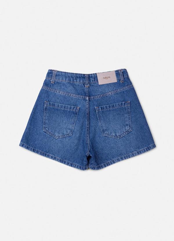 Authoria - Short Jeans Azul com Pedrarias Azul 2