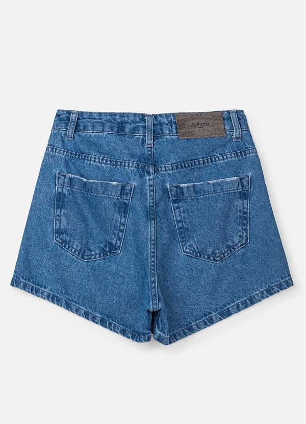 Authoria - Short Jeans com Aplicação de Strass Azul 6