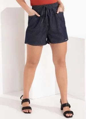 Queima Estoque - Short Jeans com Bolsos Funcionais - QUEIMA ESTOQUE