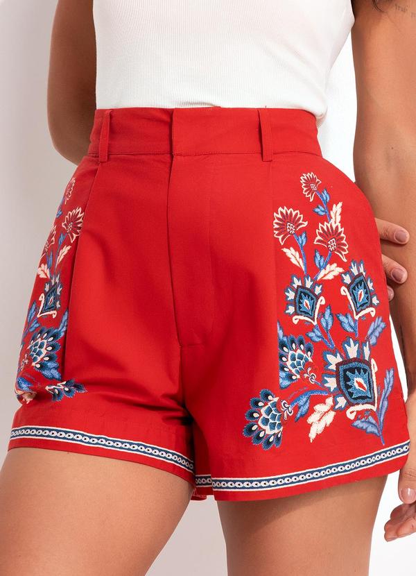 Farm - Short Lenço Nautico Vermelho