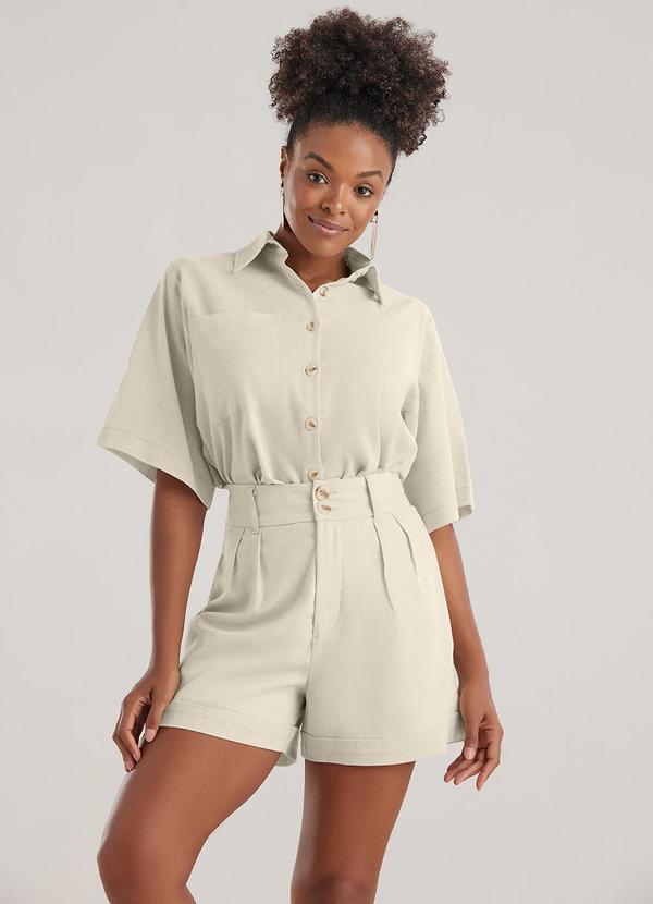 Angel - Short Linho Bege 3