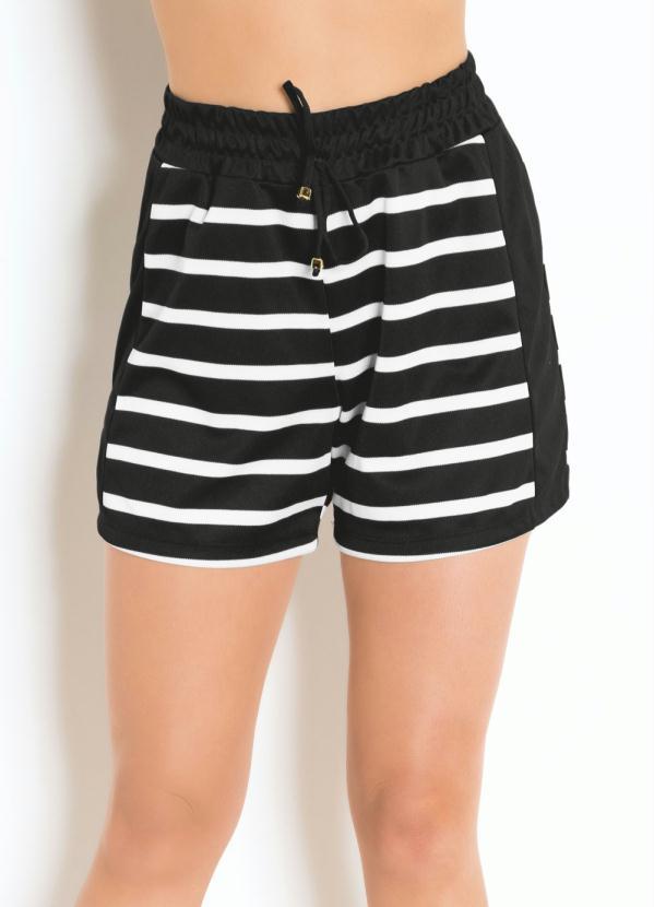 Moda Pop - Short Listrado com Amarração 5