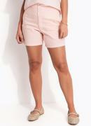 Short Listrado Rosa em Tecido Plano Sustentvel