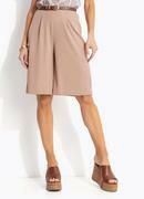 Short Marrom em Malha Anarruga