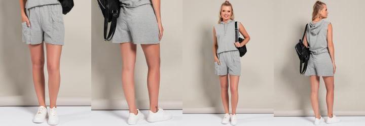 Short Mescla Claro em Moletinho