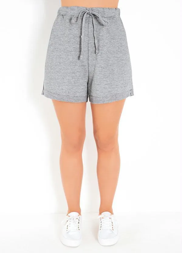 Moda Pop - Short Mescla com Bolsos Traseiros