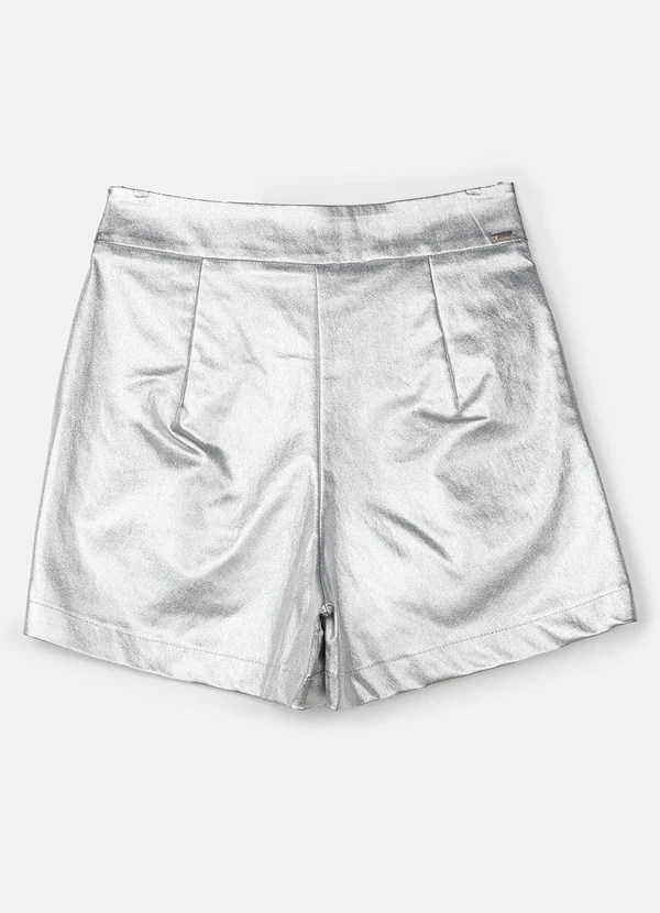 Authoria - Short Metalizado com Recortes Prata 6
