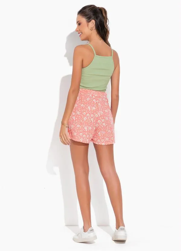 Moda Pop - Short Mini Floral com Cintura Alta 4