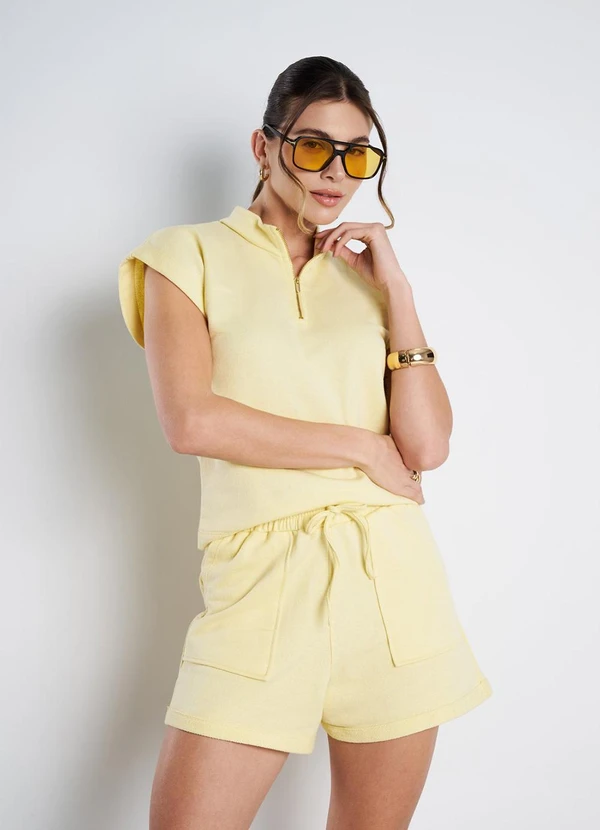 Meu Jeans - Short Moletinho Amora Manteiga 4