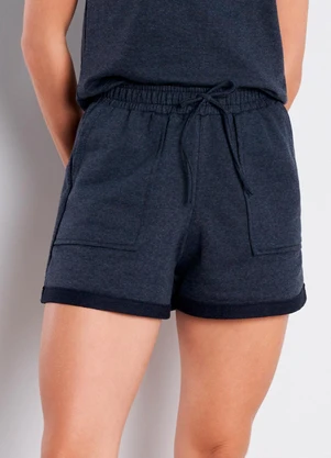 Meu Jeans - Short Moletinho Amora Mescla Escuro - MEU JEANS