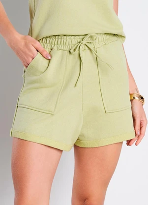 Meu Jeans - Short Moletinho Amora Verde Oliva - MEU JEANS