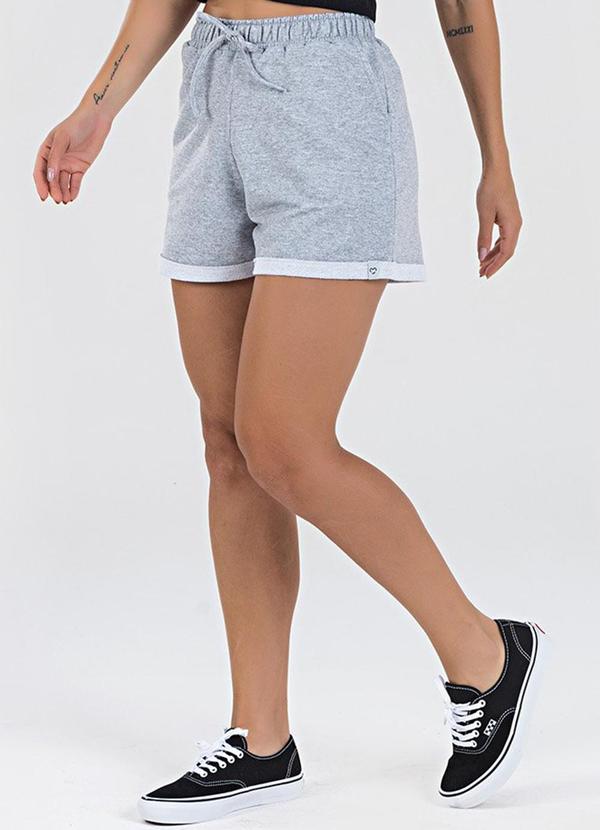 Meu Jeans - Short Moletinho com Bolso Mescla