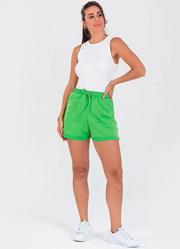 Meu Jeans - Short Moletinho com Bolso Verde Optimus 3