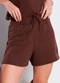 Meu Jeans - Short Moletinho Sandy Terra - variação: Marrom