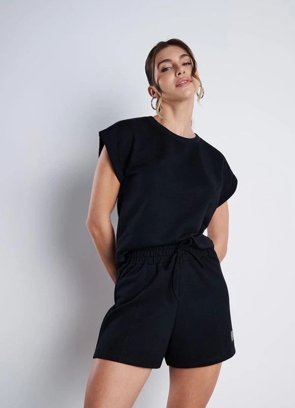 Meu Jeans - Short Moletinho Sandy Preto 4