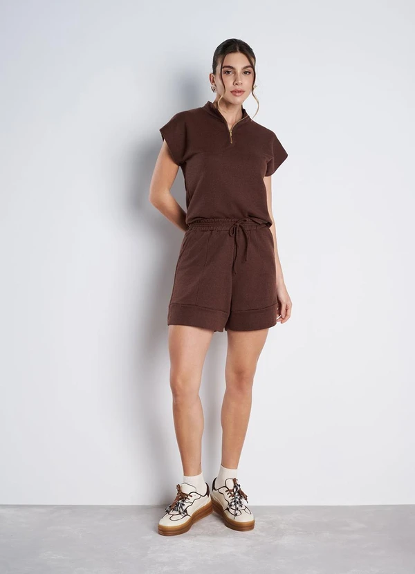 Meu Jeans - Short Moletinho Serena Marrom 3