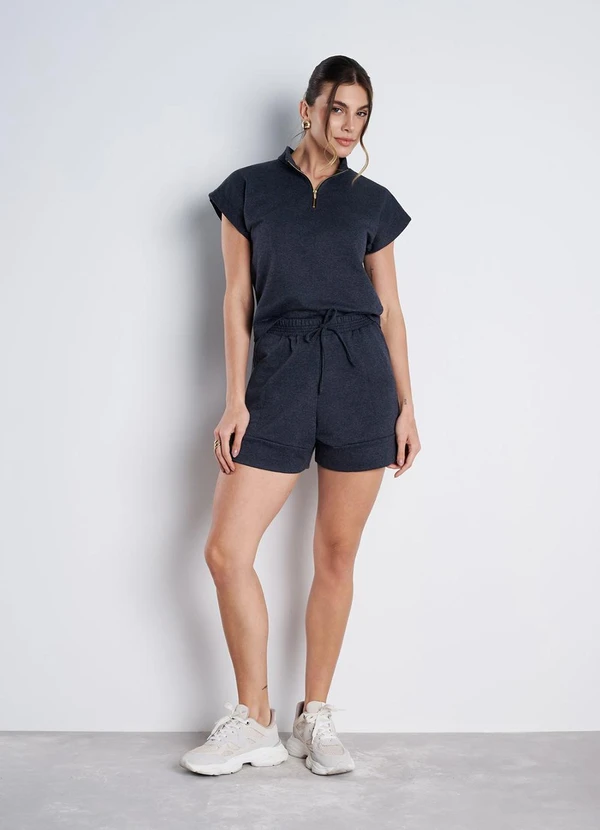 Meu Jeans - Short Moletinho Serena Mescla Escuro 3