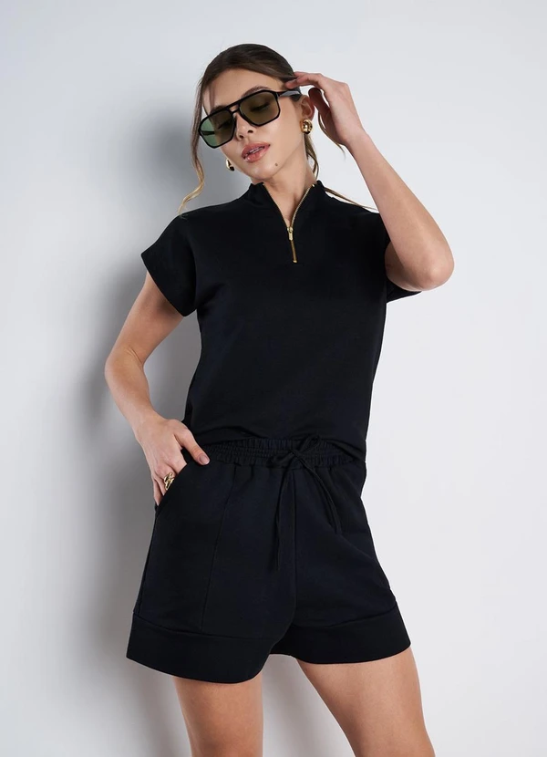 Meu Jeans - Short Moletinho Serena Preto 4