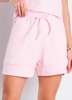 Meu Jeans - Short Moletinho Serena Rosa Bebê - MEU JEANS