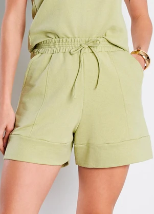 Meu Jeans - Short Moletinho Serena Verde Olive - MEU JEANS