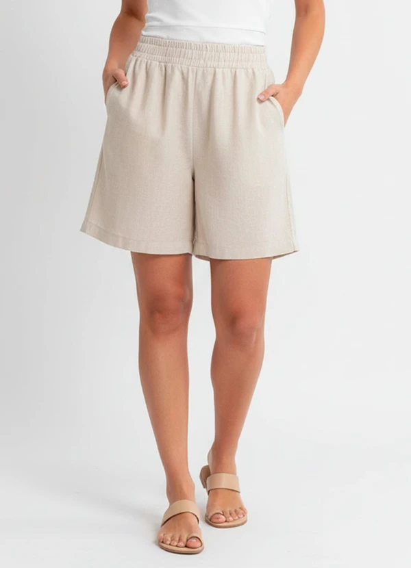 Quintess - Short Off White em Linho 13