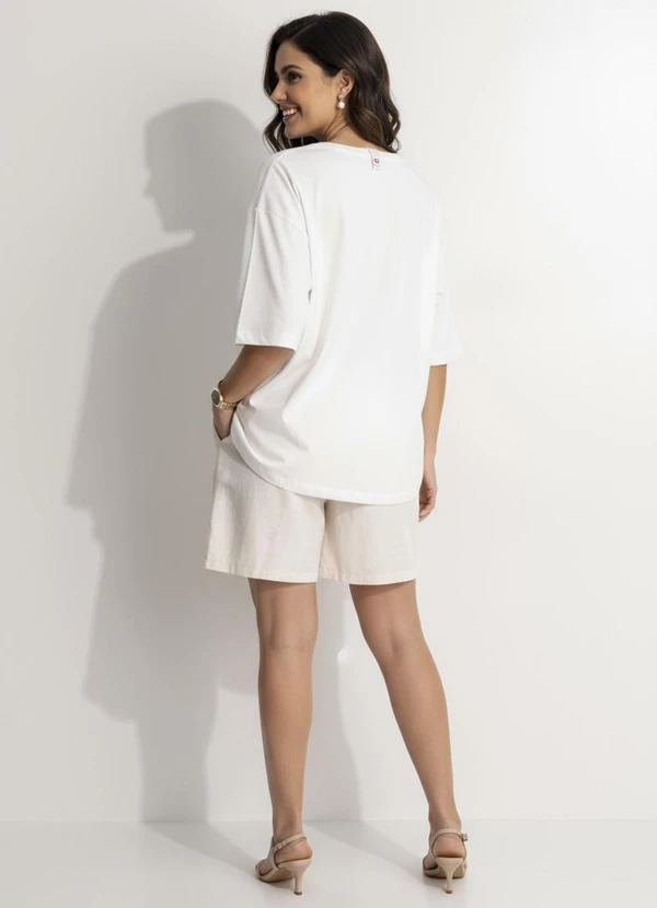 Quintess - Short Off White em Linho 4