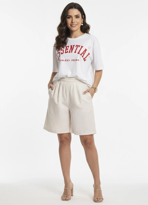 Quintess - Short Off White em Linho 8