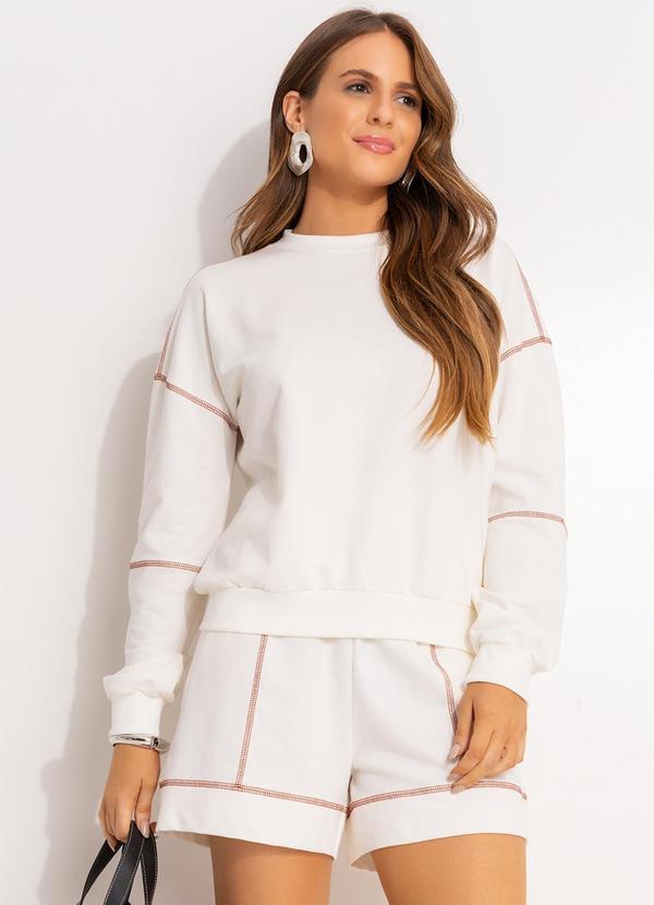 Quintess - Short Off White em Moletinho 3