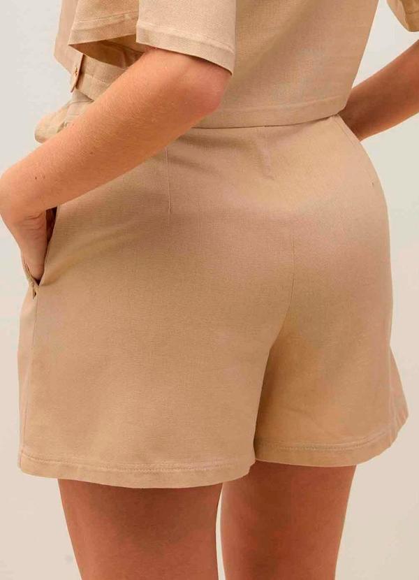 Carlota Costa - Short Pespontado Bege 2