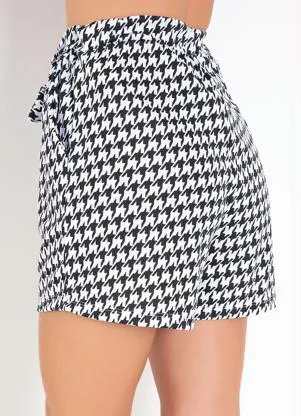 Moda Pop - Short Pied de Poule com Bolsos Funcionais - MODA POP