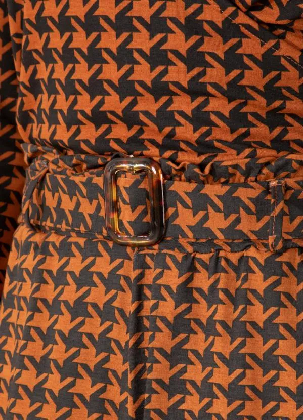 Quintess - Short Pied de Poule com Faixa e Fivela 8