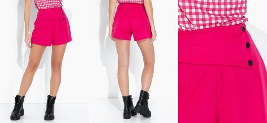 Short Pink com Botes Decorativos