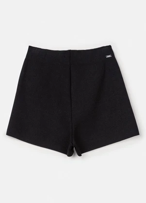 Authoria - Short Preto de Tricot com Strass Preto - AUTHORIA