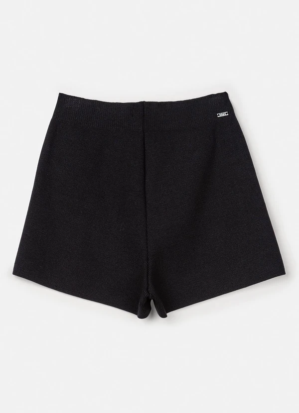 Authoria - Short Preto de Tricot com Strass Preto 2