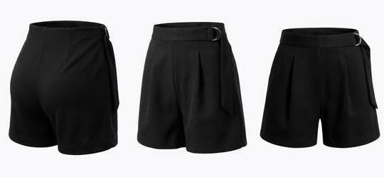 Short Preto em Malha Scuba