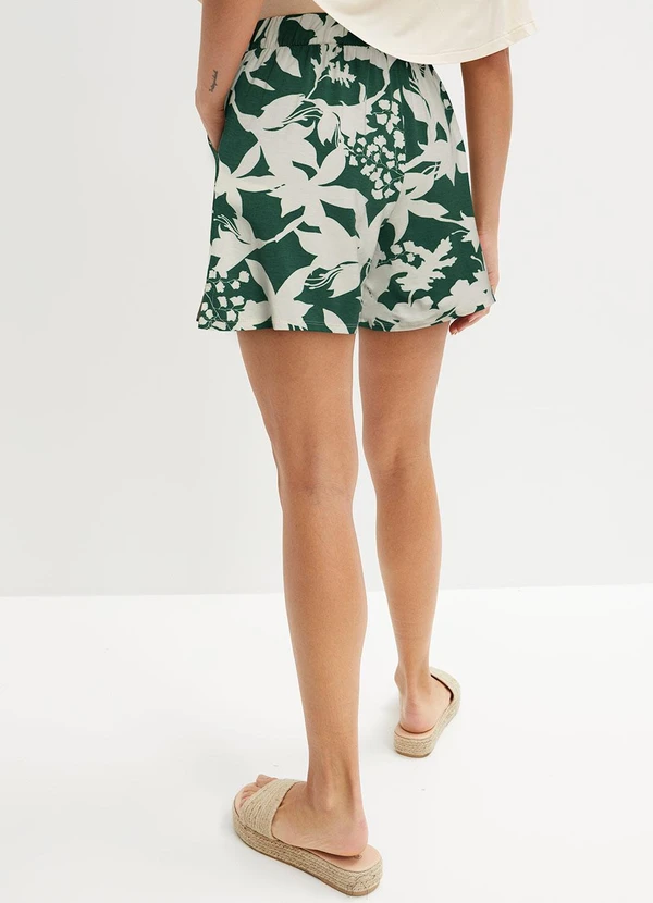 bonprix - Short Ramo de Flores em Malha de Viscose 2
