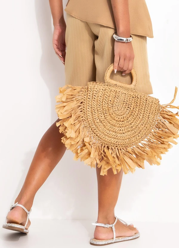 Quintess - Short Risca de Giz Caramelo em Alfaiataria 2