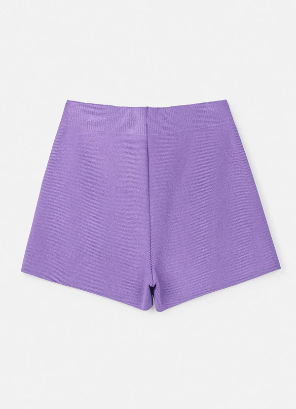 Authoria - Short Roxo de Tricot com Strass Roxo 6
