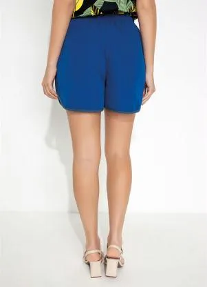 Moda Pop - Short Royal com Amarração e Bolsos - MODA POP