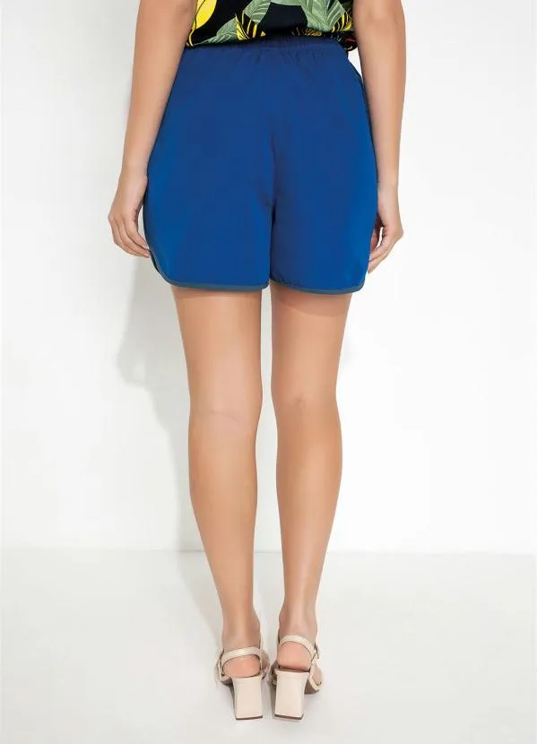 Moda Pop - Short Royal com Amarração e Bolsos 2
