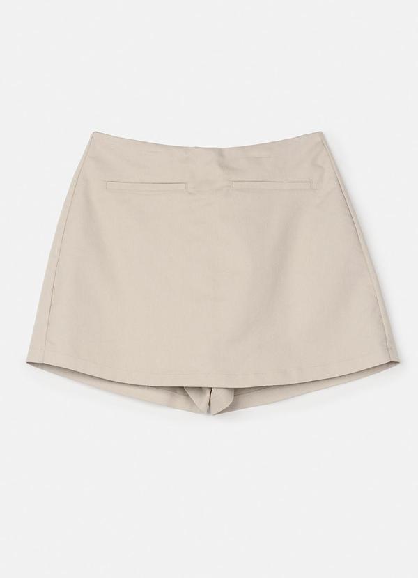 Authoria - Short Saia em Sarja Bege Bege 5