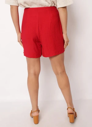Torra - Short Saia Feminino Cinto Vermelho - TORRA